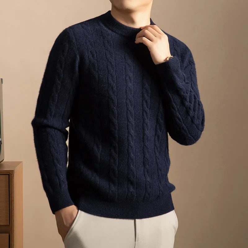 New Cashmere Men Sweater Autumn Winter Sweater 100% Cashmere Pullover Clothes