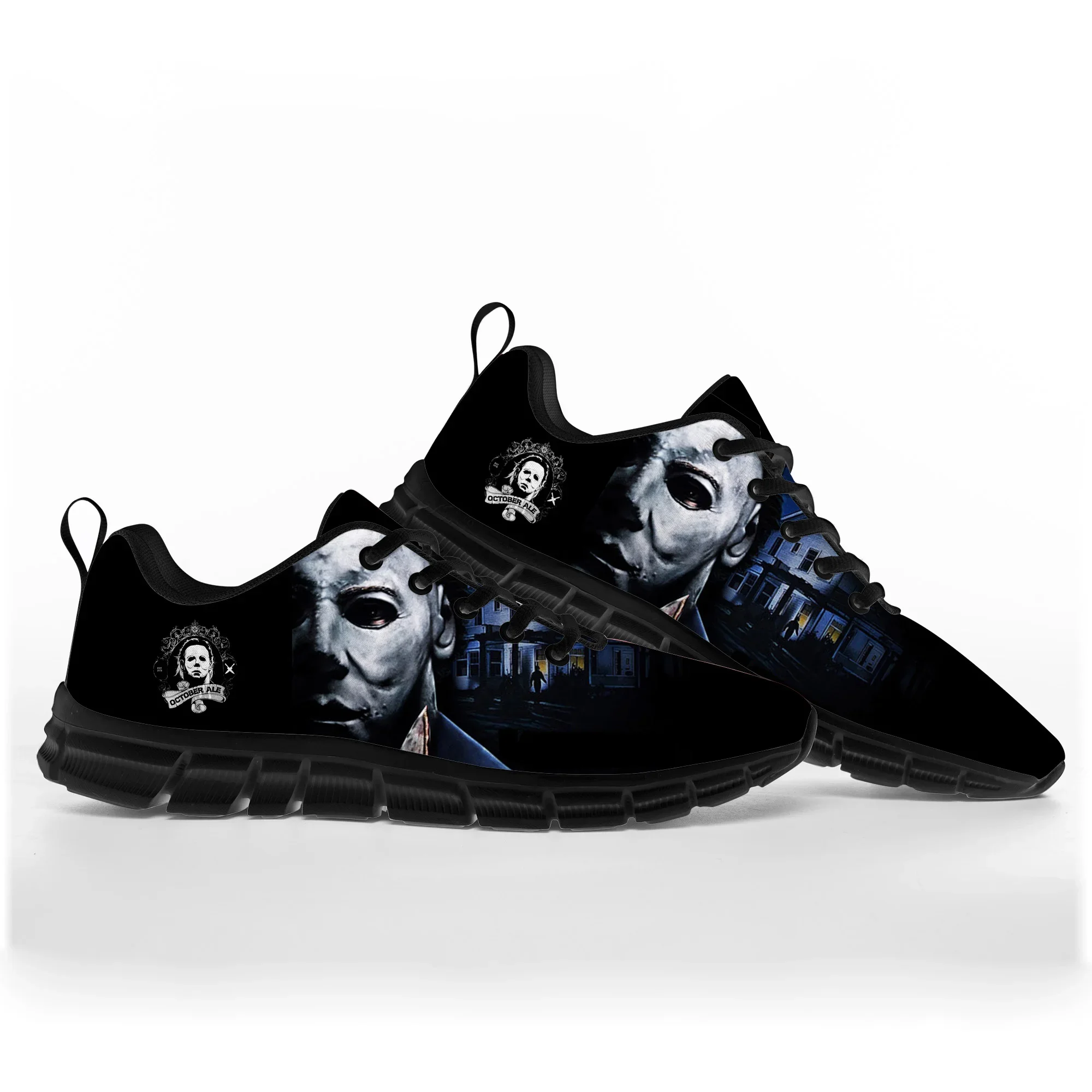 Sepatu olahraga horor Halloween Michael Myers sepatu kets anak-anak remaja Pria Wanita Sepatu pasangan kualitas tinggi kustom kasual