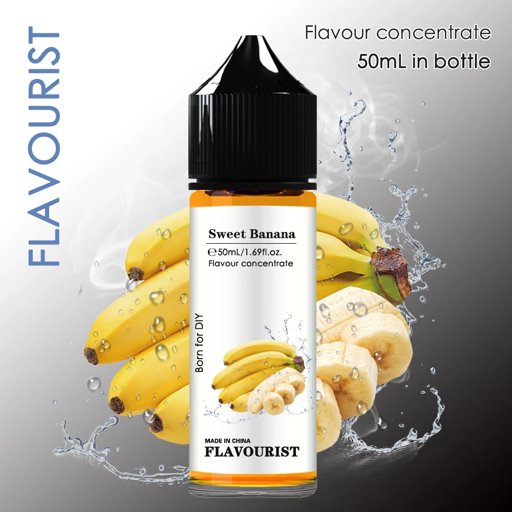 FLAVOURIST Sweet Banana Water solubility Flavour Concentrate 10ml 30ml 50ml 100ml in bottle for DIY Add Aroma Flavor liquid