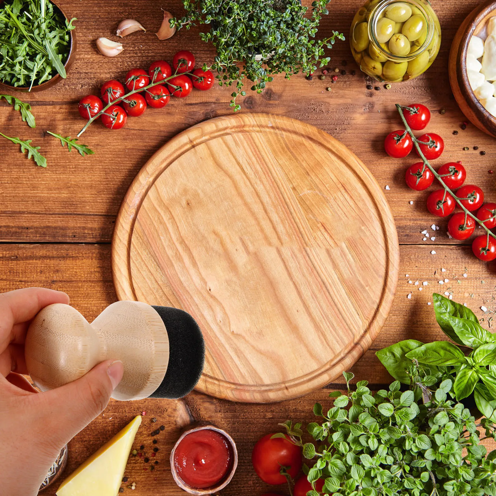 

wood Board Oil Applicator Cream Brush Easy Clean Safe No Bad Substances Cutting Board Oil Applicator