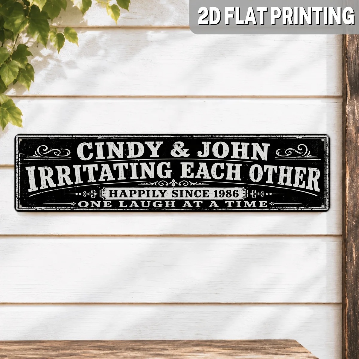 1pc, Funny Personalized Irritating Each Other One Laugh At A Time Metal Sign, Rustic Couple Humor, Wall Hanging Wall Decor
