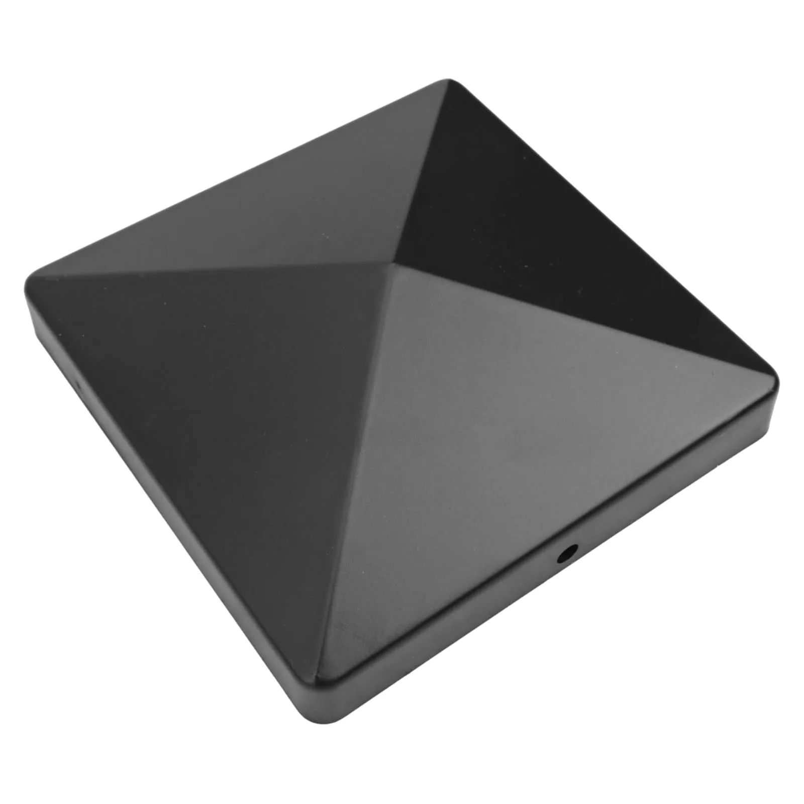 4x4 Post Cap Black Plastic Pyramid Cap Home Improvement Easy Installation Fade Resistance Material Long-lasting Color