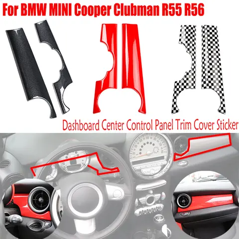 대시보드 센터 컨트롤패널 트림 커버 스티커, BMW 미니 R56 2007-2013, 미니 쿠퍼 클럽맨 R55 2012 2011 2010 2009