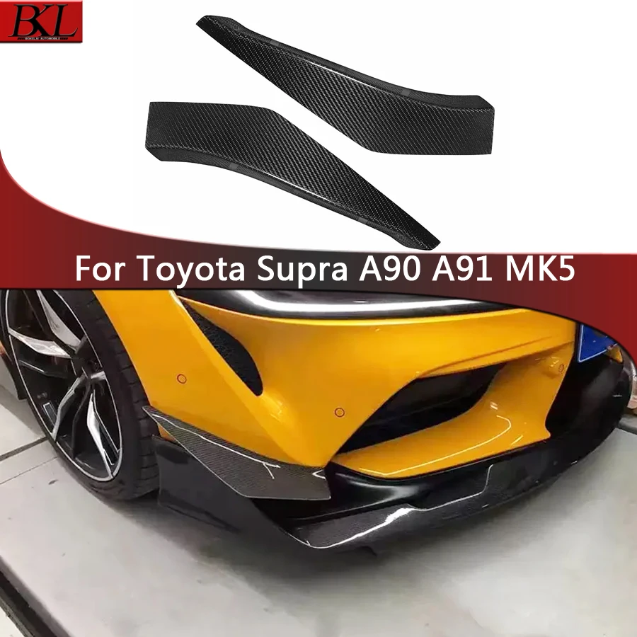 For Toyota Supra A90 A91 MK5 2019  Carbon fiber wind knife fog lamp air vent decorative strip Modified and upgraded body kit