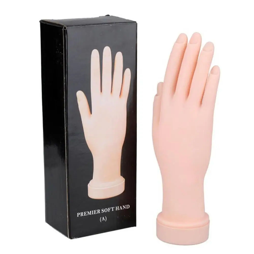 Nail Practice Hand For Acrylic Nails Mannequin Flexible To Practice Fake Nails Bendable Tool