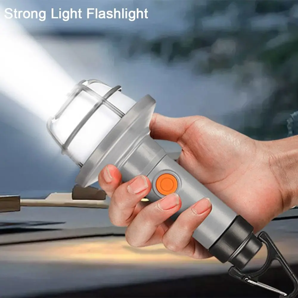 Quattro modalità di illuminazione Torcia a LED Ricarica rapida con gancio Luci di emergenza per esterni Luci da campeggio a luce forte impermeabile