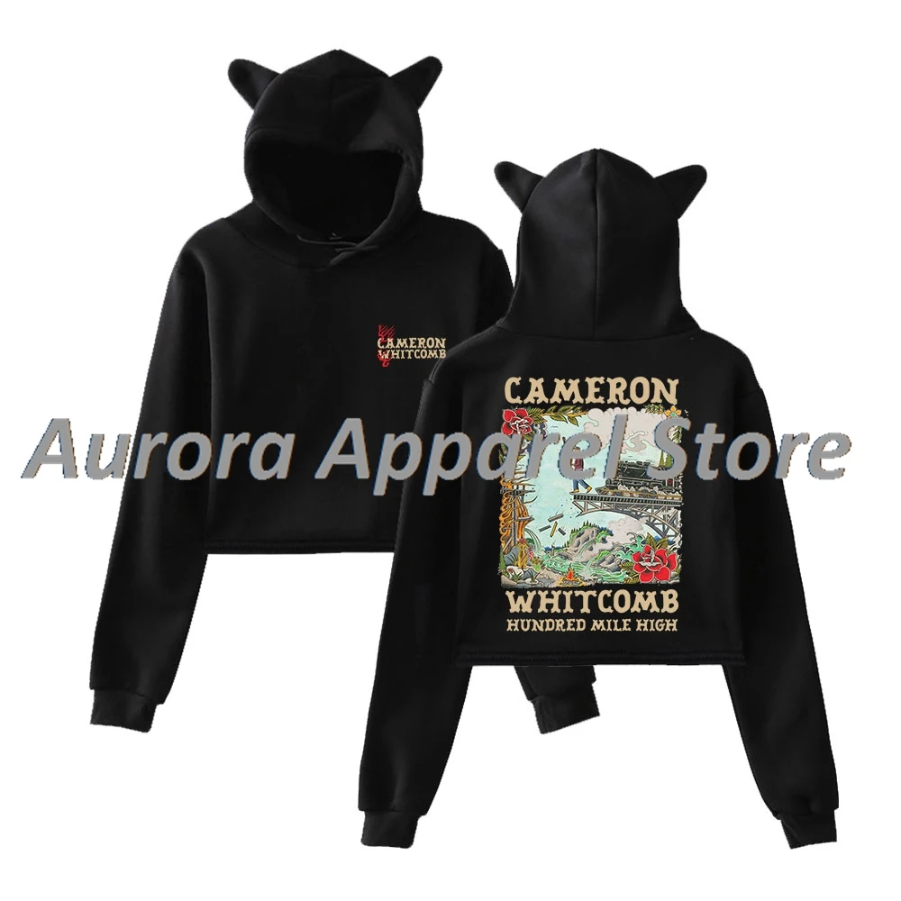 Cameron Whitcomb Hundred Mile High Tour Merch Jersey Mujer Orejas de Gato Sudadera con capucha Camiseta de manga larga