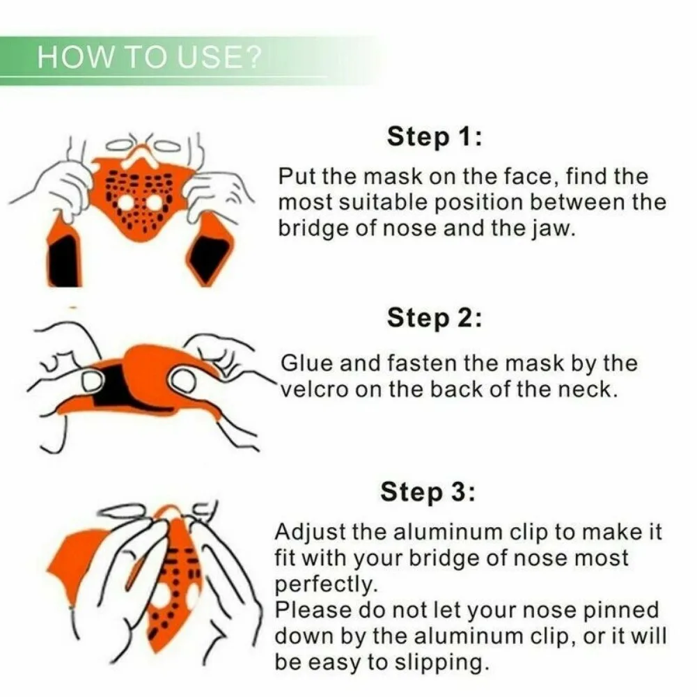 Ciclismo dobrável capa facial respirando máscara facial esporte ao ar livre anti-poluição pm2.5 boca capa filtro máscaras de segurança reutilizáveis lavável