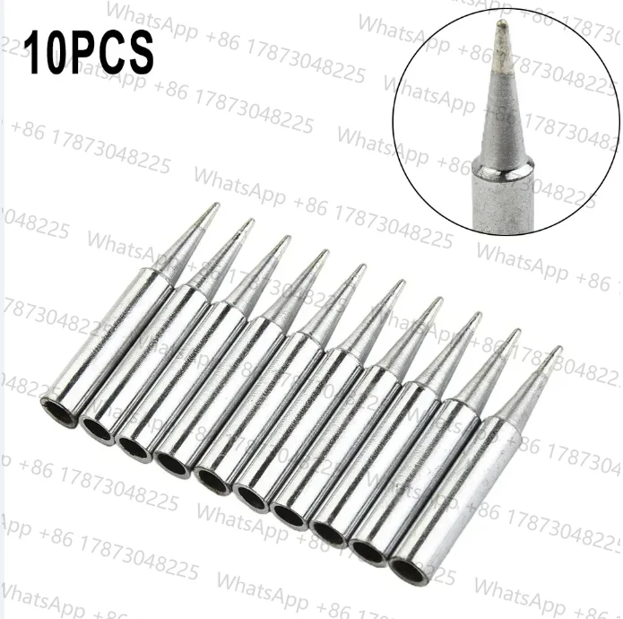 10pcs 900M-T-B Solder Iron Tips Lead-free Pure Copper 6.3mm 4mm Soldering Station Welding Torch Tip Welder Accessories