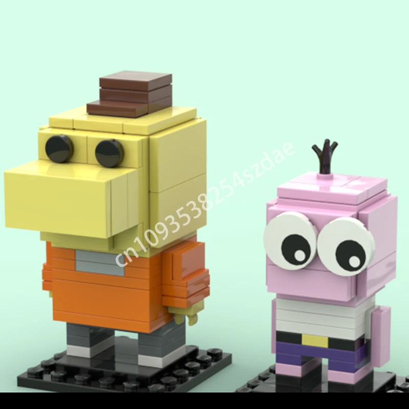 

135 шт. MOC улыбающиеся друзья, прыма и Чарли Брикхедз, строительные блоки, рождественская игрушка в подарок, логическое мышление, креативное творчество