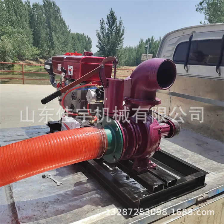 Trailer mobile pumping pump, high-power, high head, mixed flow pump, aquaculture sewage centrifugal pump