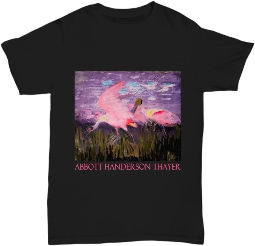 Roseate Spoonbills by Abbott Handerson Thayrer - Tees Y2K tops Unisex Summer Short Sleeve