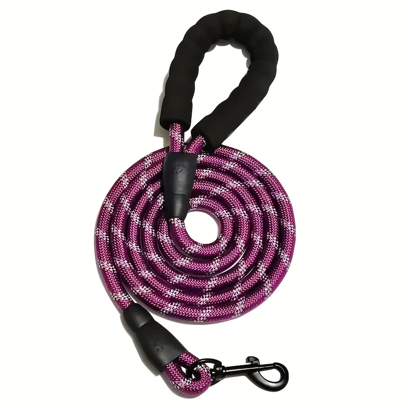 Reflective Dog Leash With Comfortable Padded Handle - Double Heavy Duty Traction Rope For Strong Dogs - Enhance Safety And Contr image 3