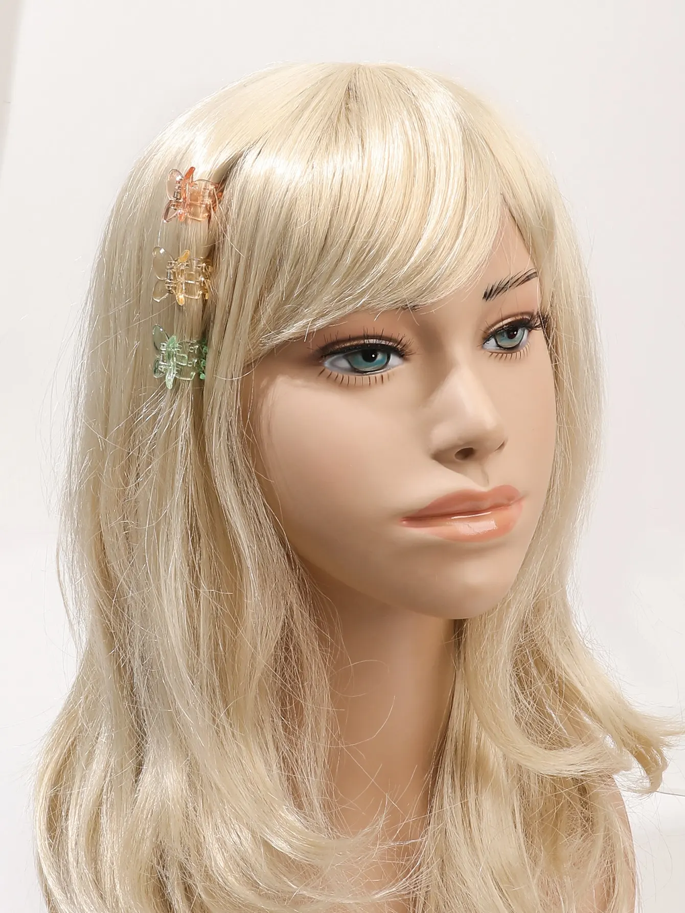 12 قطعة فراشة الجنية الصغيرة نصف مربوط مشبك شعر مقاطع 1 بوصة لطيف الفك مقاطع إكسسوارات الشعر للنساء الشعر الجزء الخلفي من الرأس #6