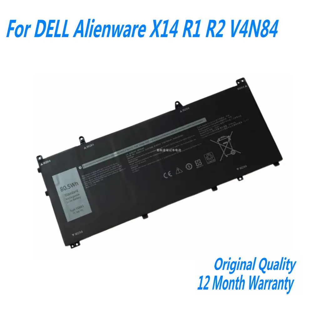 

NEW VG661 Laptop Battery For DELL Alienware X14 R1 R2 V4N84 11.4V 80.5Wh 6709mAh