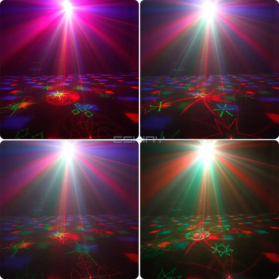 ESHINY 60 Patterns Battery DJ Disco Light Party R&G Laser Projector RGB LED Magic Ball Bar Dance Room Stage Effect Lamp USB F2N6