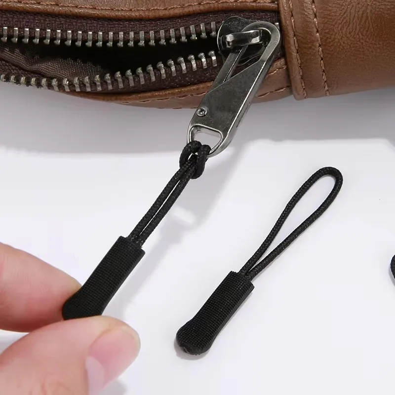 10/20Pcs Zipper Head Extension Cord Tags Pulls Slider Cord Rope Puller Ends Lock Zip Clip Buckle For Bag Outdoor