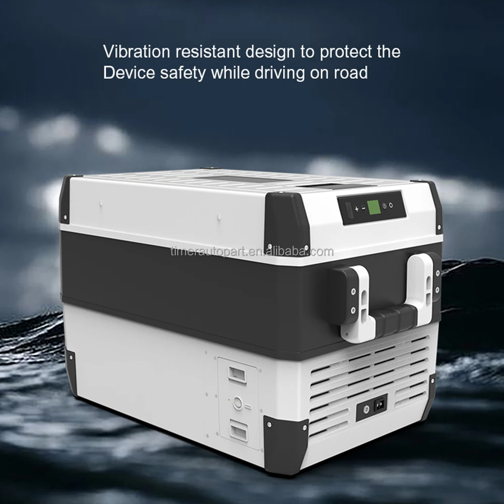 

12V 24V 220v Home Car Use Fridge Portable Camping 35L Refrigerator Box With Battery Cooler Freezer