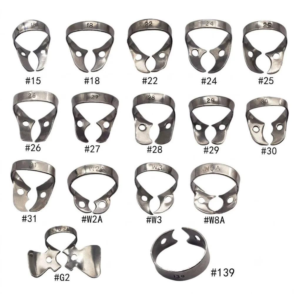 Dental Rubber Dam Brinker Clamps Premium Quality Stainless Steel Tooth Matrix Barrier Clip Endodontic Restorative Tools