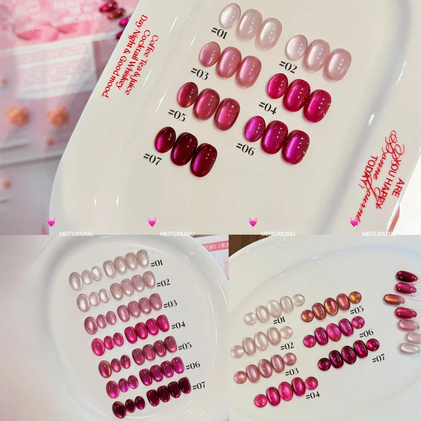 Nail Art Fuchsia - MIANEL 2026 Neuerscheinung Heißer Würziger Rosen-Katzenauge-Gel-Nagellack,