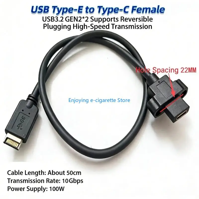 Schnelles Datenübertragungskabel USB 3.2 GEN2 Typ E auf Typ C Buchse Verlängerungskabel Y4QF – Detail 9