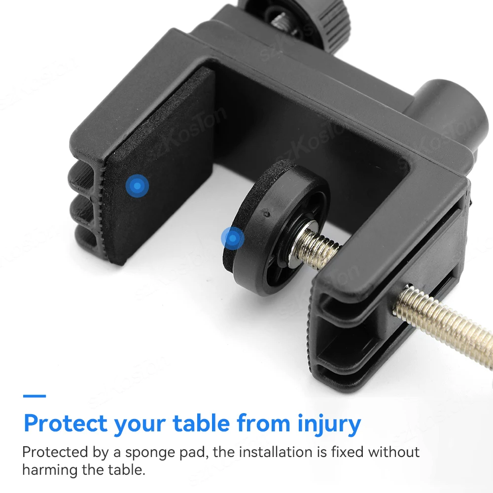 Universal Bracket Clamp For Long Arm Phone Tablet Holder Stand Replacement Part Desktop Clip For Microphone Desk Lamp Ringlight