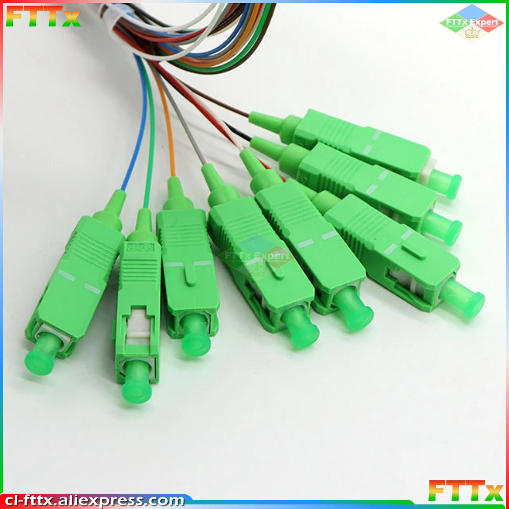 5/10/20 Stks/partij 1X8 Plc Fiber Optic Splitter Kleur/Wit Beste Prijs Sc/Apc Sm 0.9Mm Glasvezel Splitter Ongelijke G657A1 Lszh 1M