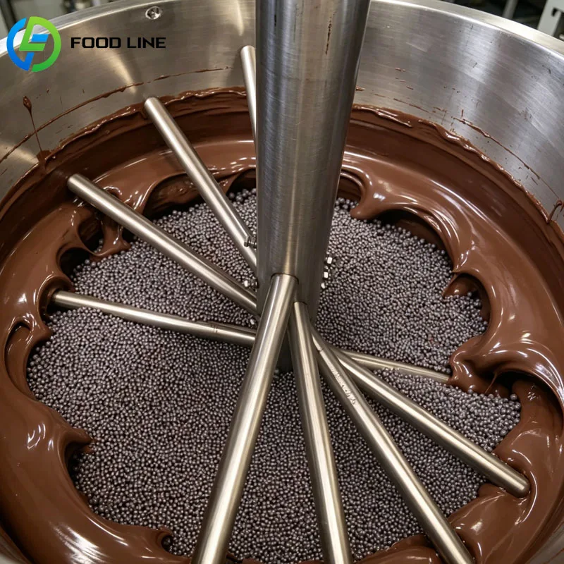 Industrial Cocoa Ball Mill Chocolate Grinding Machine Conching Refiner Equipment for Food Grade Chocolate Paste Customized