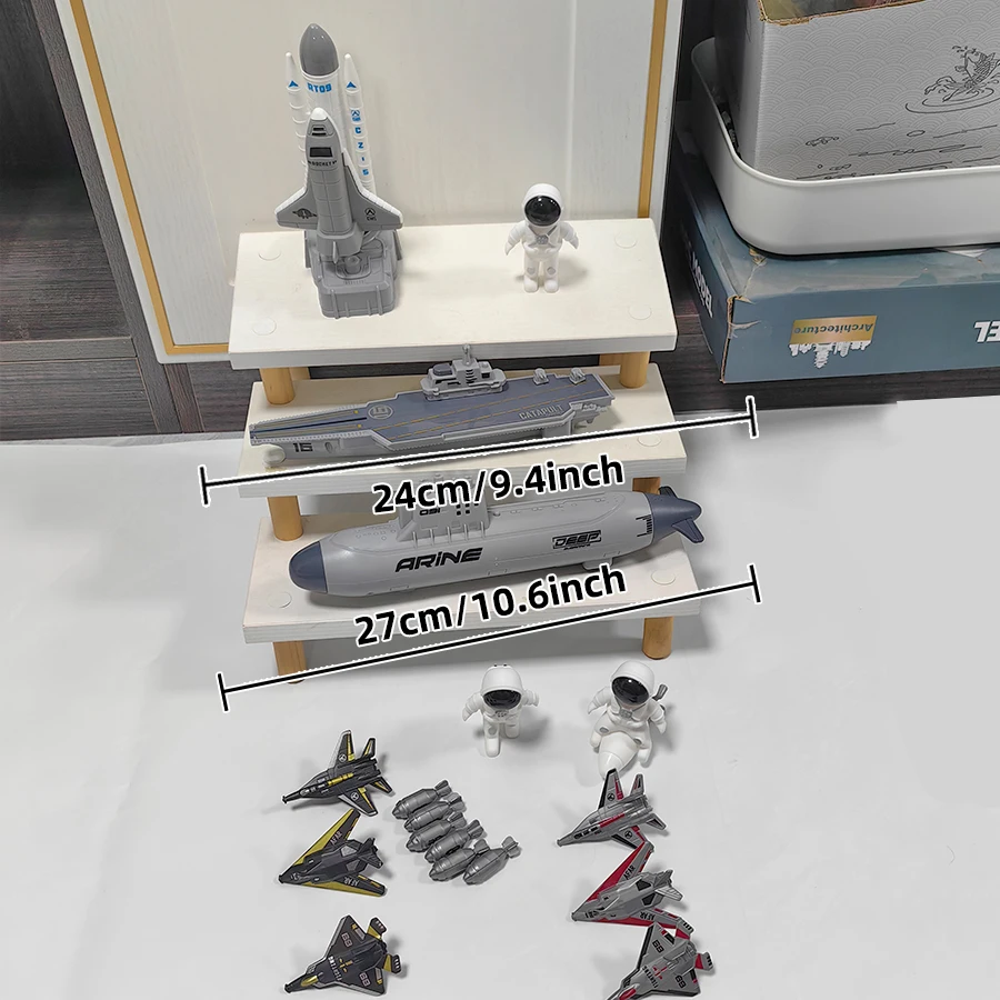 حاملة الطائرات، الطراد، نموذج الغواصة النووية، نموذج مركبة فضائية لرواد الفضاء للأطفال، نموذج لوحة إطلاق صاروخ الفضاء #6