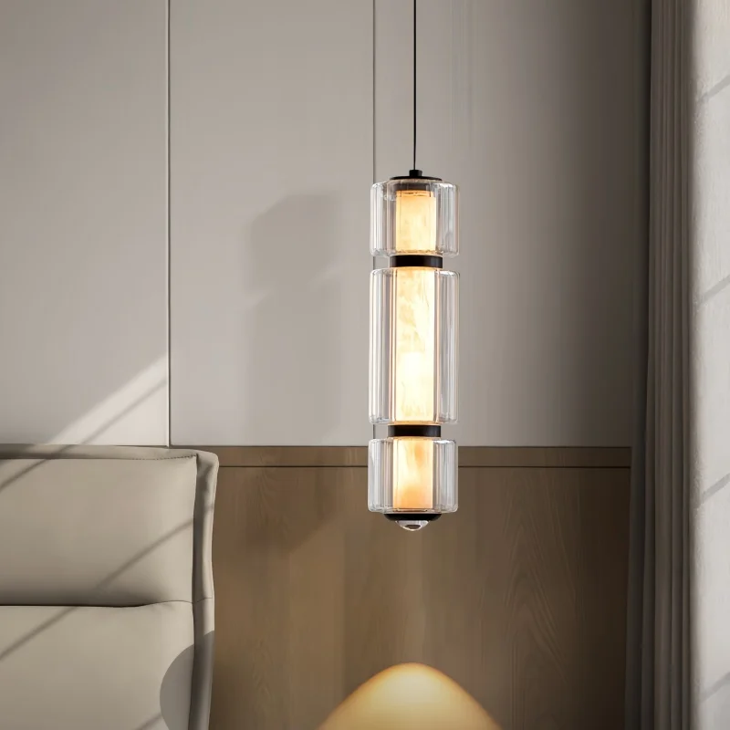 

Nordic Glass Pendant Light for Bedroom Bedside Creative Marble Hanging Lamp Living Dining Room Bar Minimalist Home Decor Lights