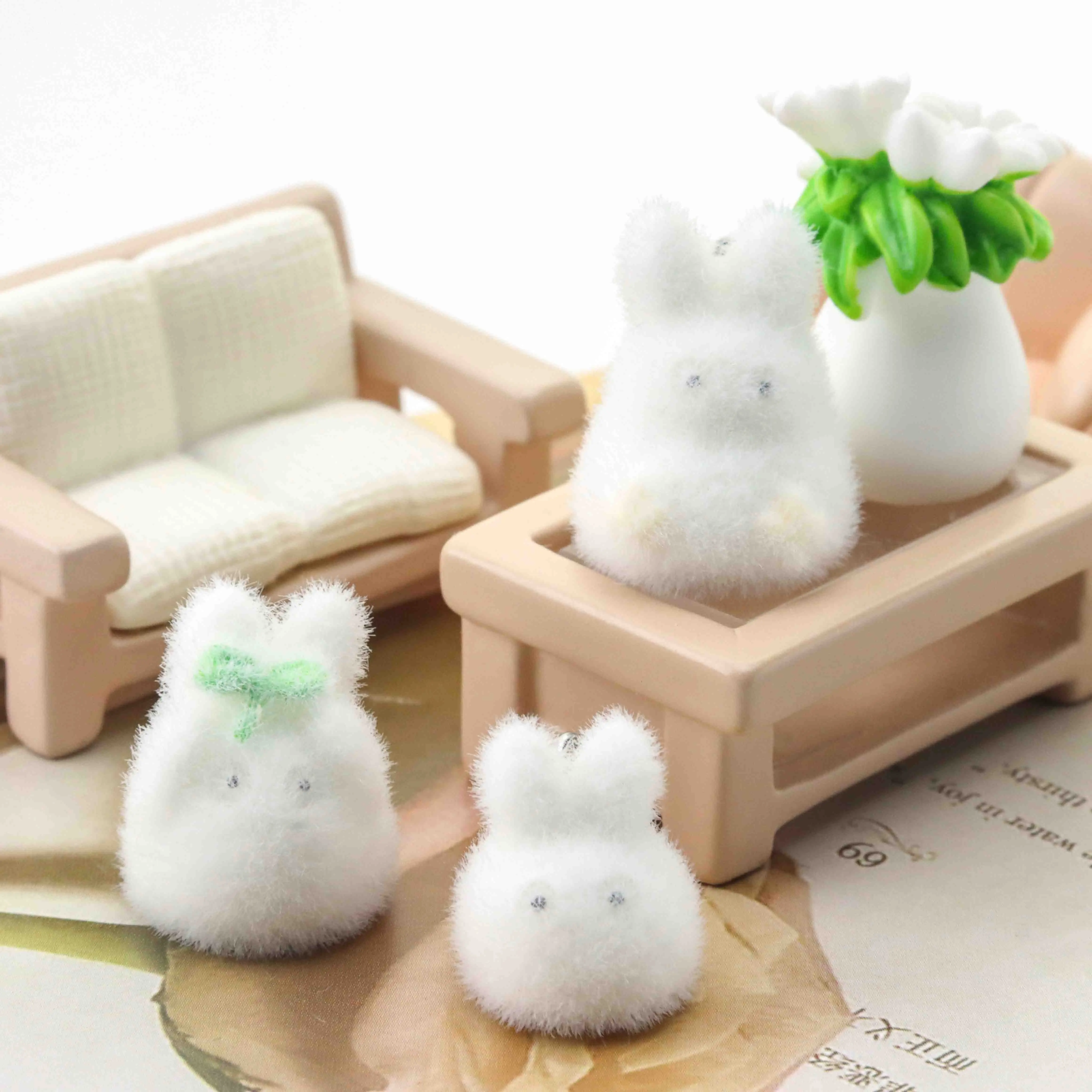 

10pcs Resin Flocking Mini Elf Charm Pendant Can Be Used For DIY Keychain Bag Earrings Bracelet Pendant Accessories