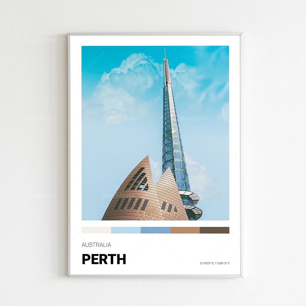 Korea N Seoul Tower, Bali, Tokyo Tower, Beijing, Gyeongbokgung Palace, Cairo Egypt, Perth Australia, Rottnest Travel Poster