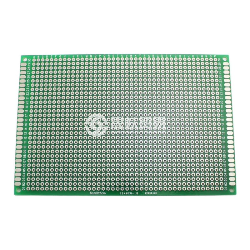 Universal Circuit Board Wire-Wrap, Double-Sided Revestimento de solda Fiberglass Board, PCBCircuit Brassboard, 8x12cm