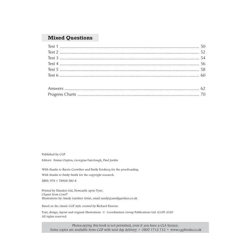 Nuevo KS3 química pruebas de 10 minutos con respuestas libros CGP Publicaciones de grupo de coordinación 9781789085808 libro