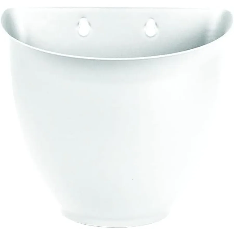 20,3 cm weißer Wandpflanzgefäß zum Aufhängen, Kunststoff-Gartentopf für den Innen- und Außenbereich für Blumenkräuter, einfache Montage