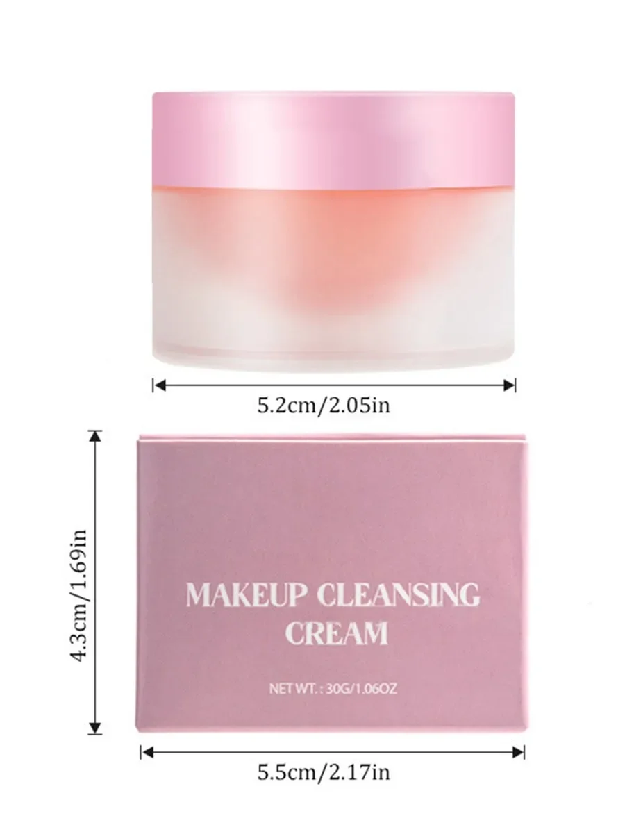 Crema de limpieza de maquillaje de tubo esmerilado personalizada, 30g, fácil de usar, eliminación profunda de maquillaje, maquillaje hidratante suave a granel