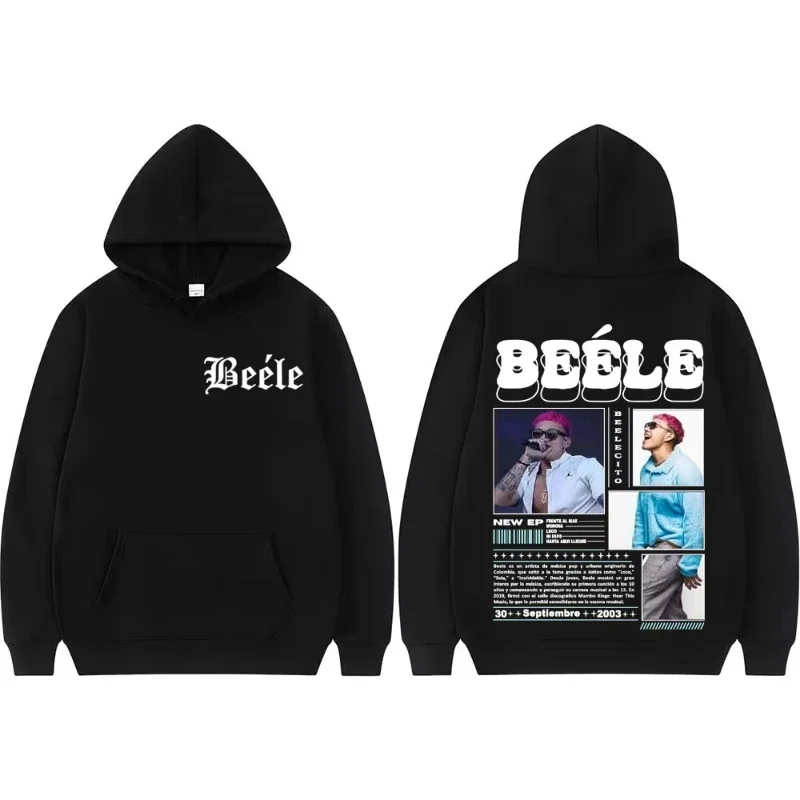 

Rapper Beelecito Album Tour 2025 Double Sided Printed Hoodie for Men Hip Hop Vintage Hoodies Unisex Casual Sweatshirt Streetwear