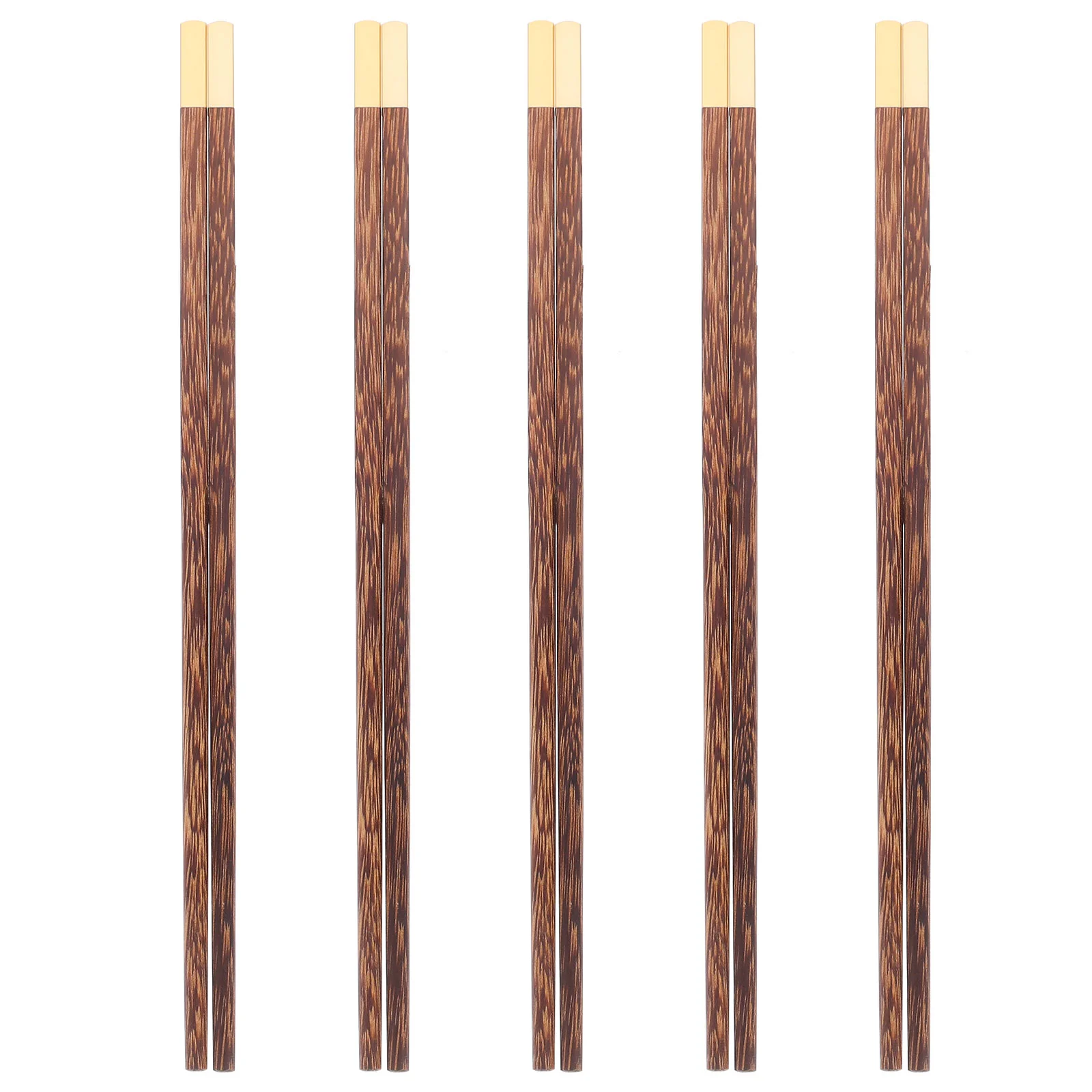 5 Pairs Chicken Wing Chopsticks Reusable Cooking Chinese Style Hot Pot Wooden Copper Frying