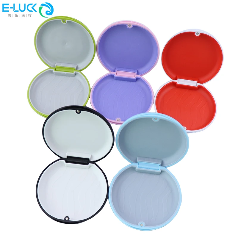 Denture Storage Box Dental Braces Orthodontic Case Retainer Box Case Magnetic Aligner Mouth Guard Container