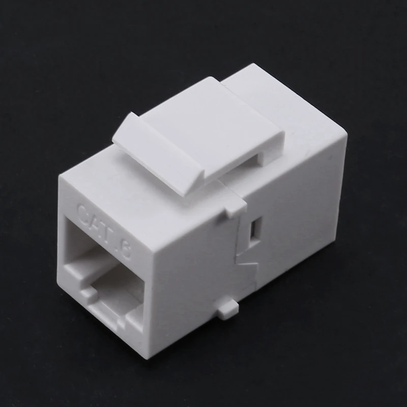 20Pcs RJ45 Connector Keystone Jack Cat6 Extension Coupler Ethernet Network LAN Cat 6 Coupler Jacks Extend Adapter,White