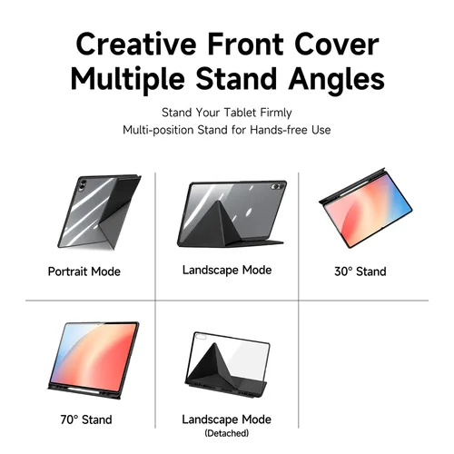 Imagen 2 del producto Funda DUX DUCIS para Samsung Tab S11 Ultra S11 A11 Plus A9 Plus, Cubierta Transparente Desmontable con Soporte para S Pen y Función de Activación/Suspensión Automática