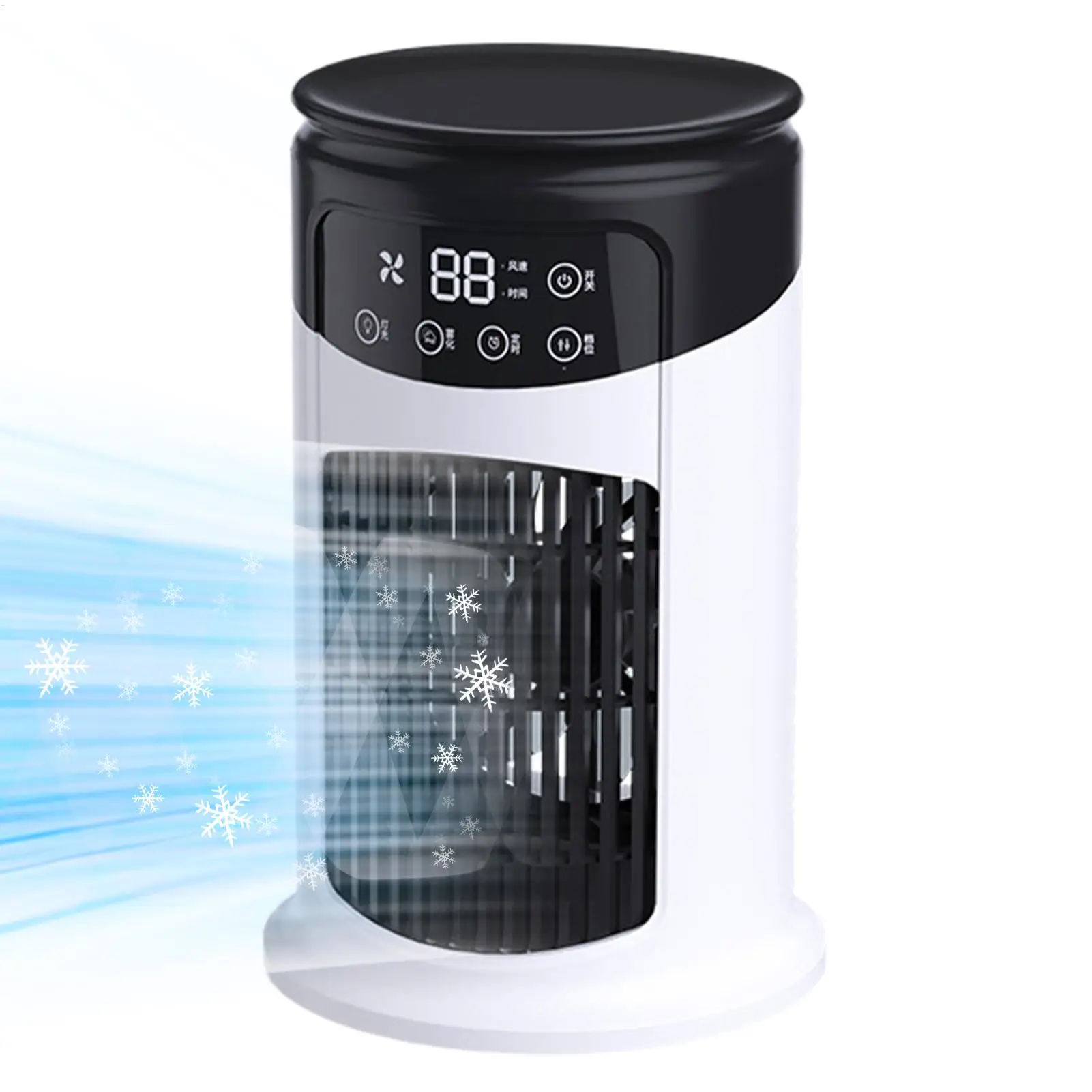 

Персональный воздушный охладитель, персональный кондиционер, 6-скоростной регулируемый охлаждающий вентилятор, тихий увлажнитель для студийной кухни