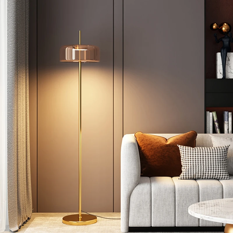 

Modern Minimalist LED Floor Lamp Living Room Bedroom Study Nordic Ins Style Creative Dimmable Vertical Lamp Light
