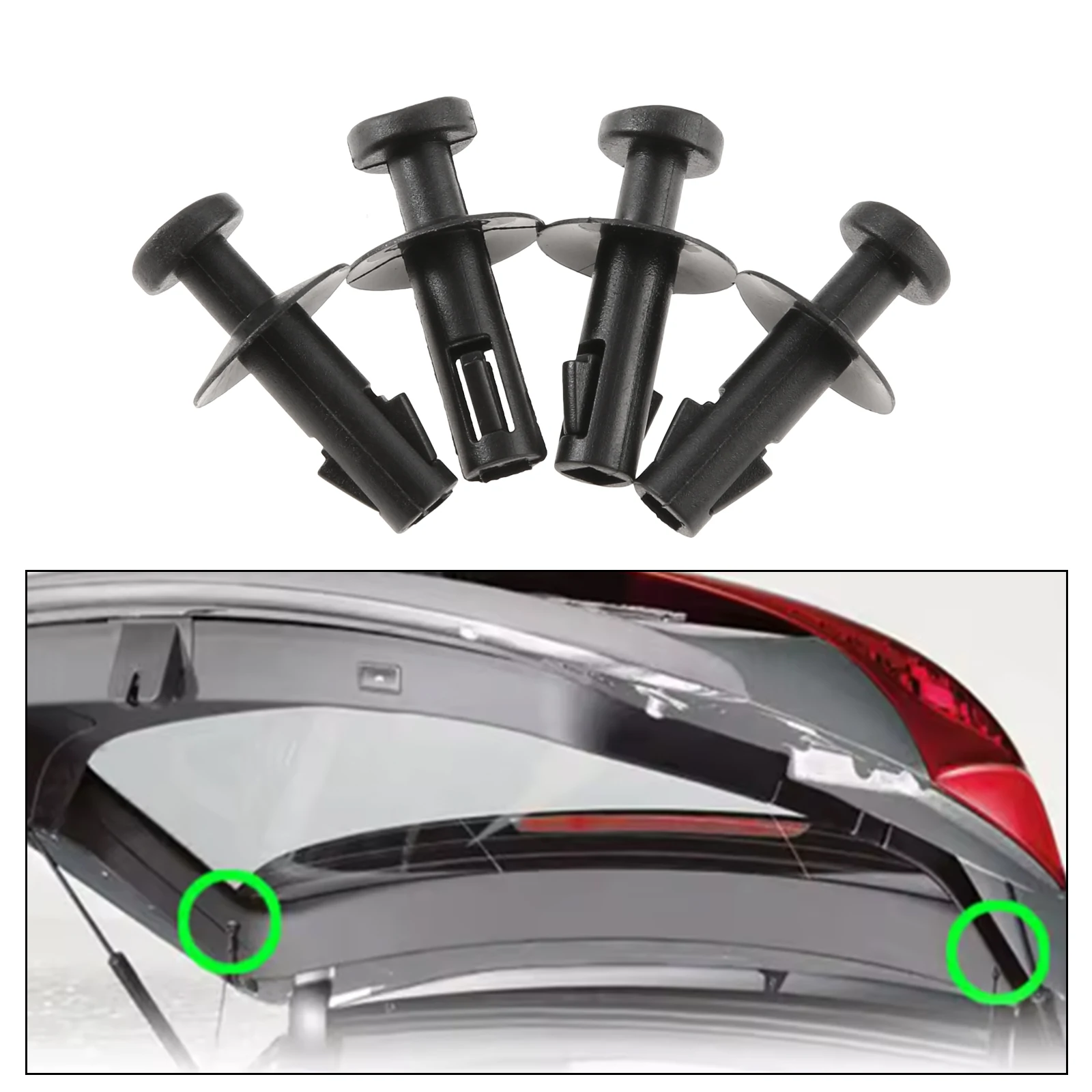 4Pcs 95129884 Car Rear Parcel Shelf Tray Strap String Holder Clips Luggage Cover Hook for Opel Mokka Buick Encore Chevrolet Trax