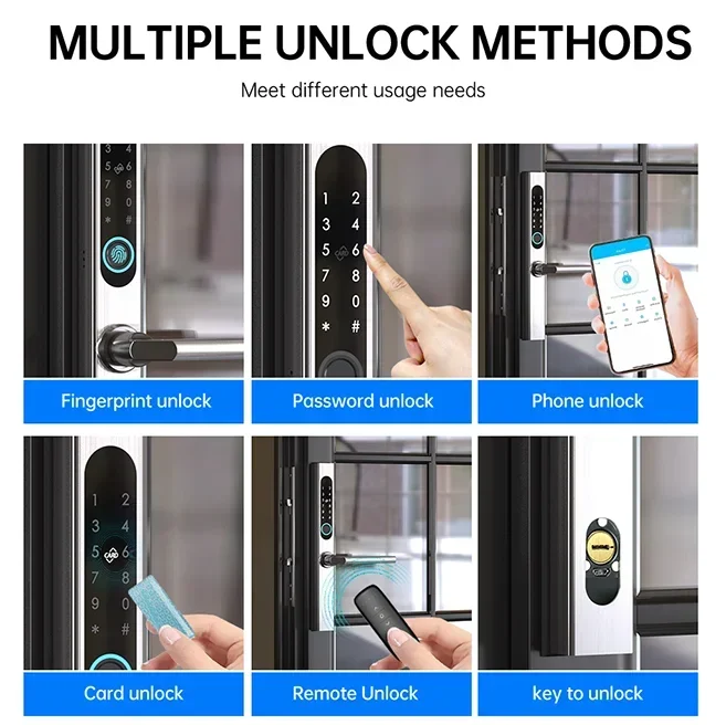 BBDHOME Amazing Apartment Home Electronic TTLock Tuya App Digital Biometric Fingerprint Bluetooth Smart Door Lock