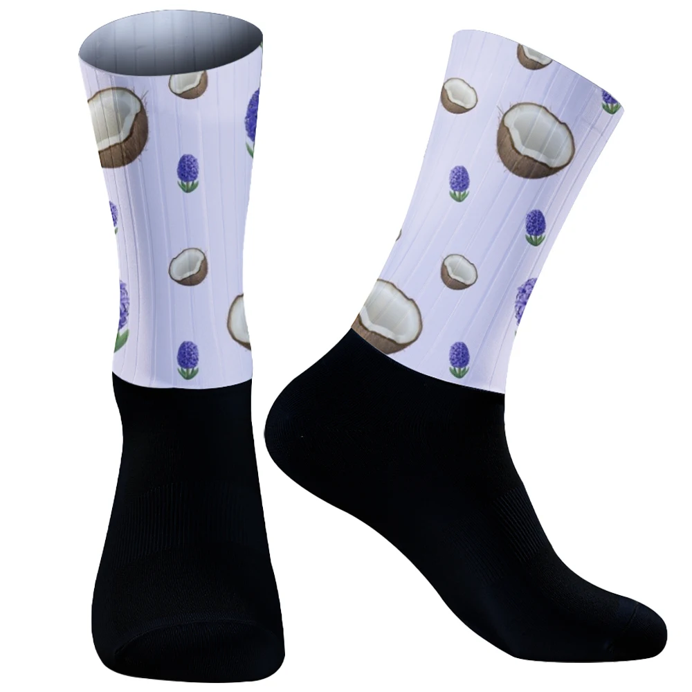 Kokosnuss Rad socken Männer Frauen warm 3d gedruckt Mountainbike Radsport Fahrer Fußball Sport Socken