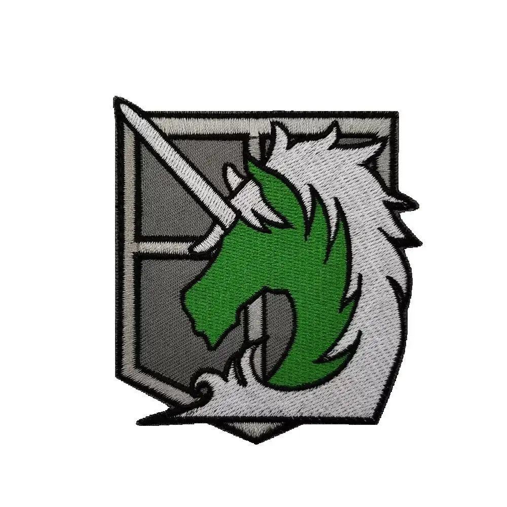 

Tactics Attack on Titan Scout Regiment Morale badge Hook and loop Embroidered patch 'unicorn' for clothing, backpack