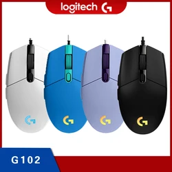 G102 Logitech เดิมเมาส์สำหรับเล่นเกมส์ USB Type A 8000 dpi PC /mac/แล็ปท็อปแล็ปท็อปอุปกรณ์เสริมเมาส์