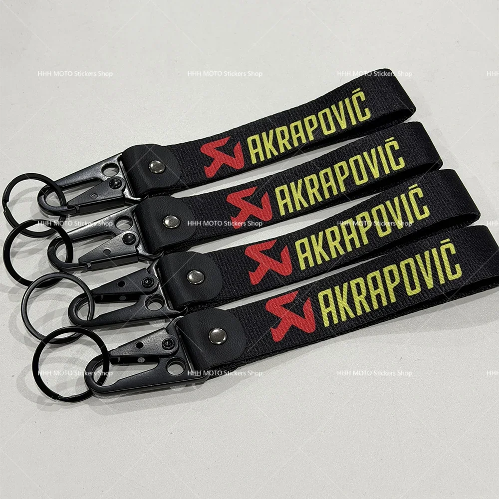 Image of 1 Stück Gestrickter Schlüsselanhänger Maßanfertigung für Akrapovic Doppelseitiger Auto-Schlüsselanhänger Personalisierter Firmen-Schlüsselring