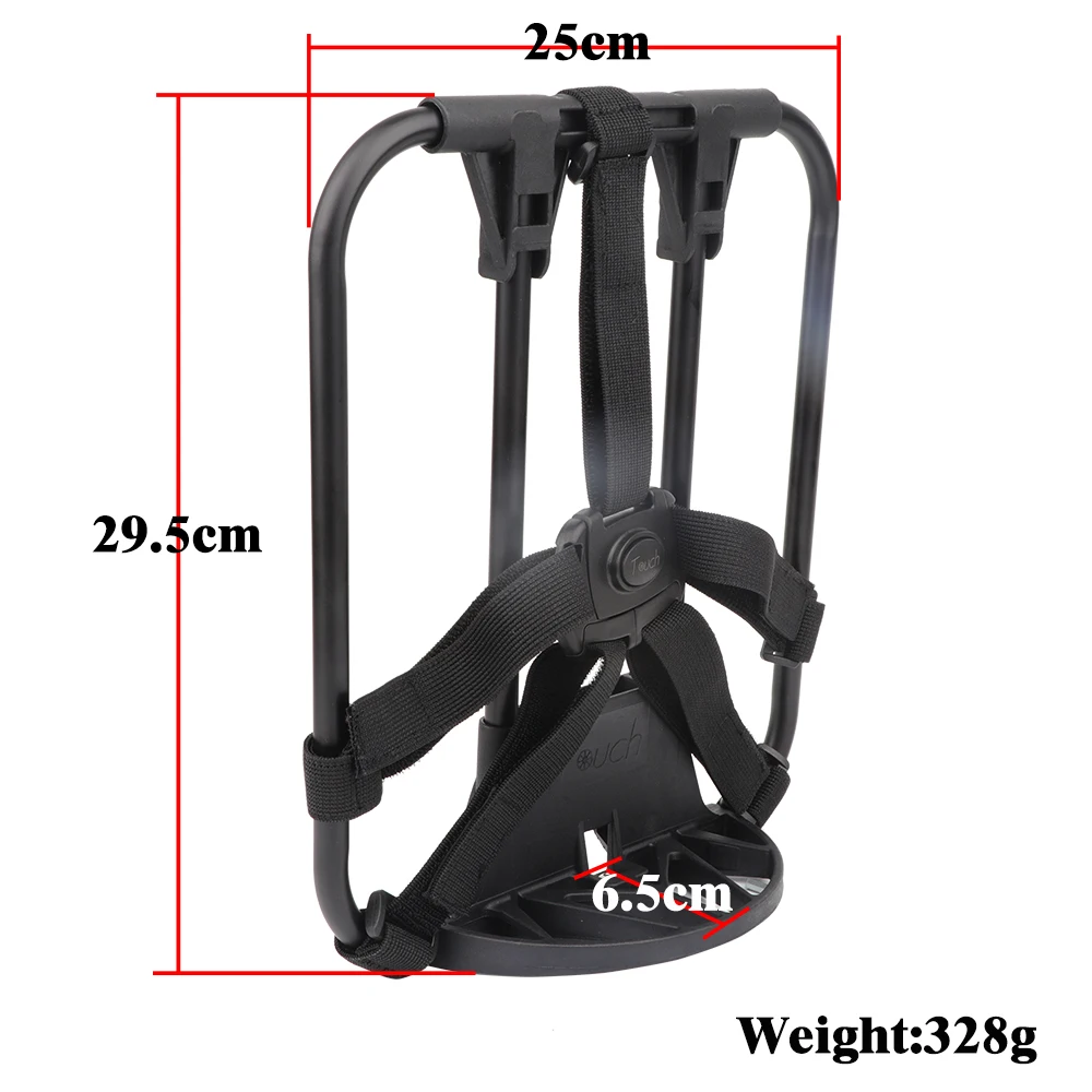 TOUCH Fahrrad S-Tasche Legierung Front Rack Für Brompton Faltrad Schulter Rucksack Tasche Reihe Skeleton Bascket Fahrrad Teile – Detail 5